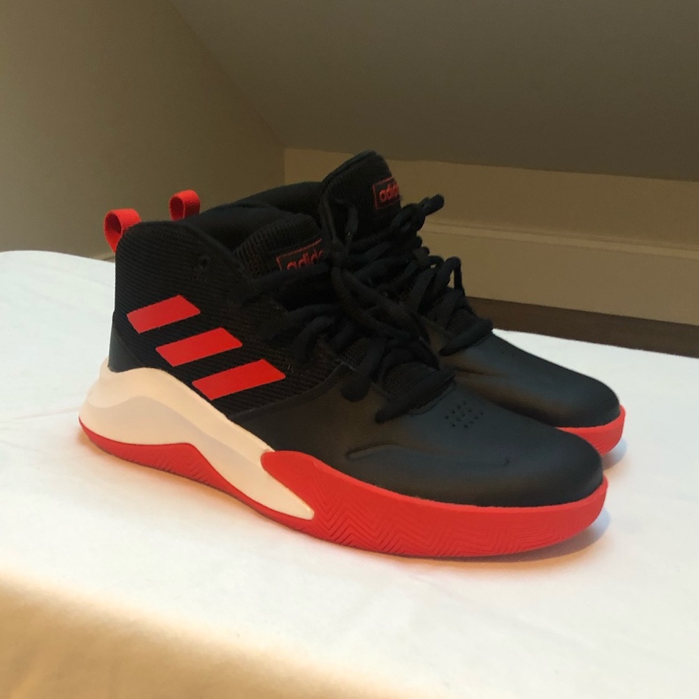 Never worn- Boys Adidas basketball sneakers